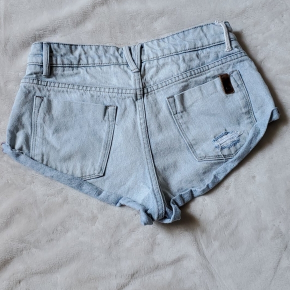 Roxy Fixed Rolled Cuffs High Rise Denim Jeans - Picture 2 of 8